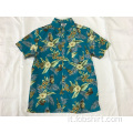 Camicia hawaiana con stampa in poliestere